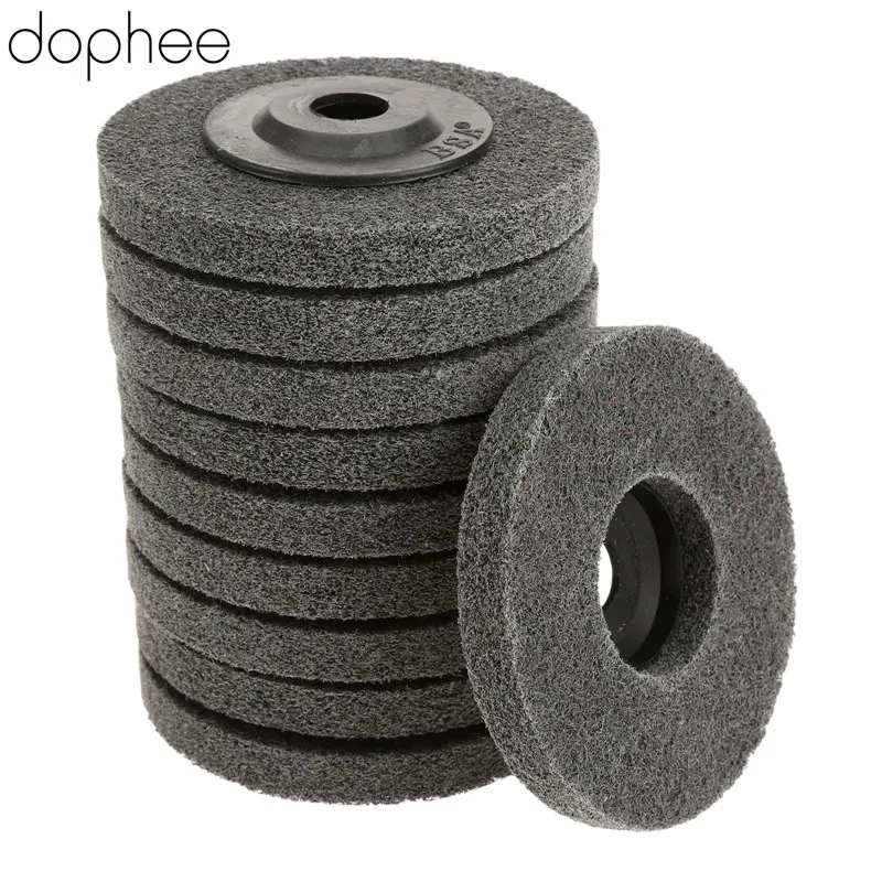 dophee 100MM Fiber Polishing Wheel Buffing Pad Grinding Abrasive Disc for Dremel Rotary Tool