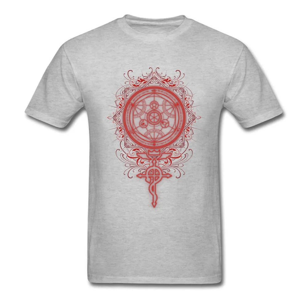 The Art of Alchemy 100% Cotton Casual Tops Shirts 2018 Newest Short Sleeve Men's T Shirt Print Lovers Day Sweatshirts Round Neck The Art of Alchemy grey