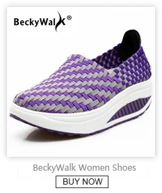 BeckyWalk/повседневные женские кроссовки без застежки; тканая Летняя обувь; женские кроссовки на платформе; весенняя обувь из сетчатого материала; женская прогулочная обувь; WSH2911