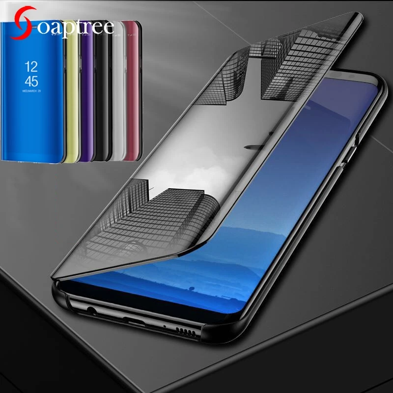 

Smart Mirror Leather Cases For Huawei Y7 Y6 Y9 Y5 Prime Lite 2018 2017 2019 Case For Honor 7C 7A Pro Holly 4 Plus Flip Cover