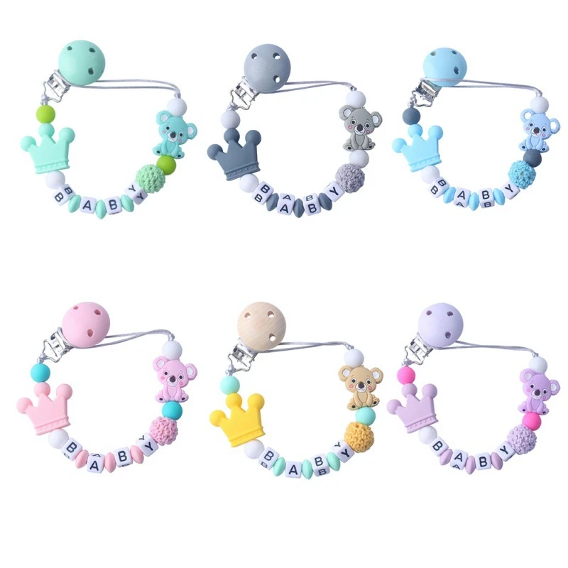 

Baby Care Universal Holder Leash For Pacifiers Nipples Clip Chain Infant Child Soother Beaded Chains Teethers Beads Pacifiers