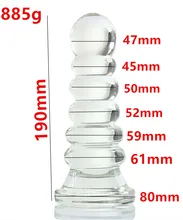 Large Huge Glass Dildos Penis Anal Beads Butt Plug Anus Stimulator Expandable In Adult Games,Erotic Sex Toys For WomenAnd Men