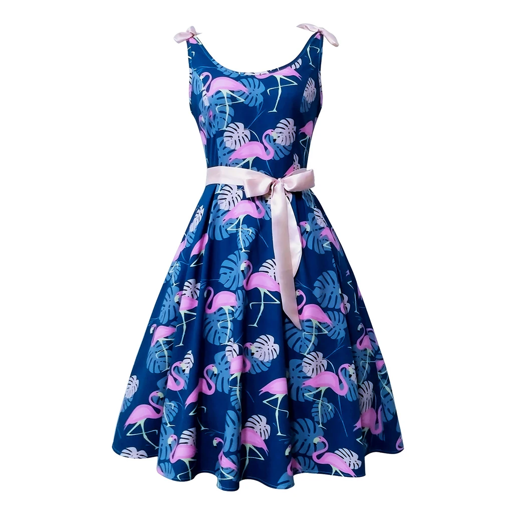 2017 New Fashion Vintage Dress Sleevless Retro Dress for Women Plus Robe Sexy Party Dresses Feminino Rockabilly Vestidos