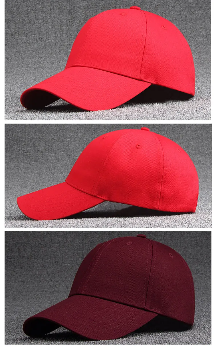 women's cap men solid unisex black women men's baseball cap men female pink with a gift (35)