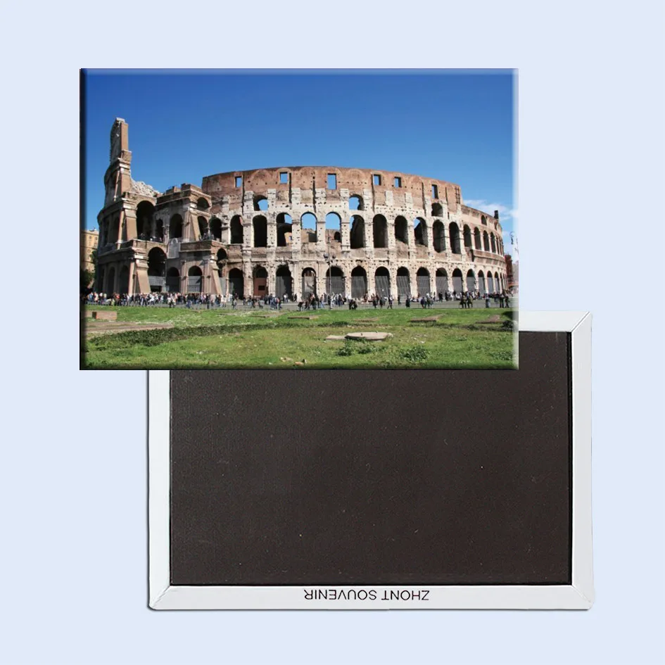 Souvenir Souvemag,italian Roma Colosseum Or Coliseum Metal