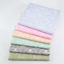 6 шт 50x40 cm Смешанные из хлопка с принтом Flowral ткань лоскутного шитья ткань для пэчворка рукоделие DIY аксессуары ручной работы