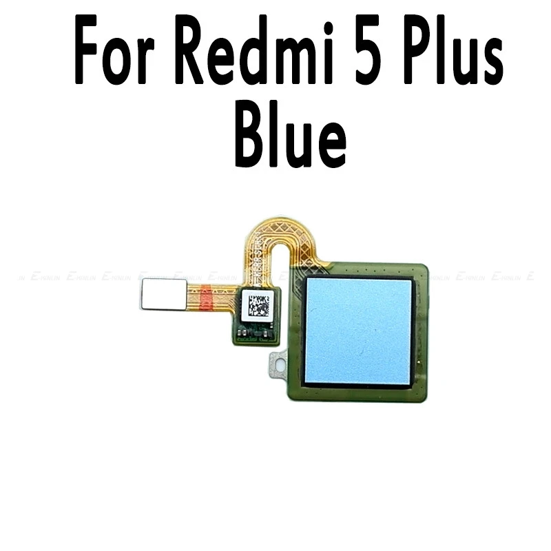 За счет сканера отпечатков пальцев Сенсор сканер гибкий кабель для Xiaomi Redmi 4X4 Pro Prime 5 плюс задняя крышка Кнопка возврата home ключ Замена Запчасти - Цвет: 5 Plus Blue