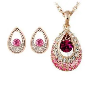 

turkish crystal jewelry sets drop earrings for women statement necklace bijoux mariage set jewelry esmaltes lima peru
