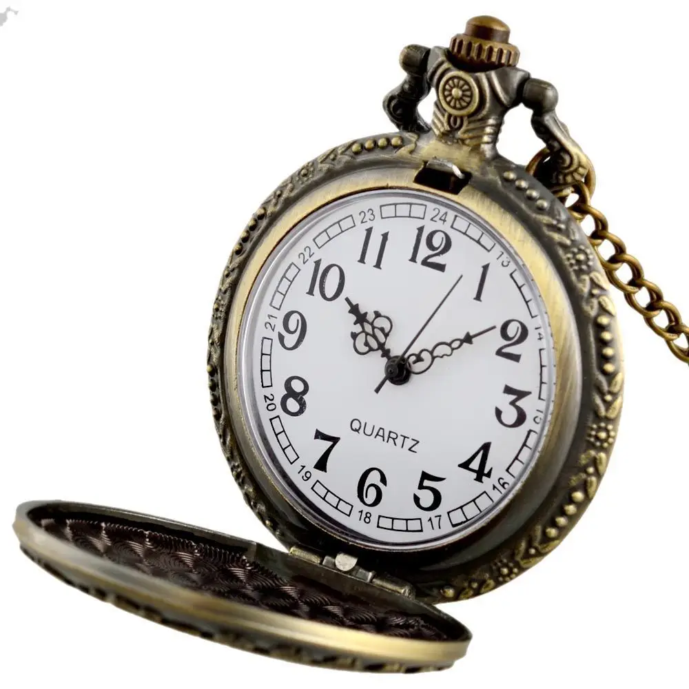 Алиса тема Полный Охотник кварцевые выгравированы Fob ретро кулон карманные часы цепи подарок