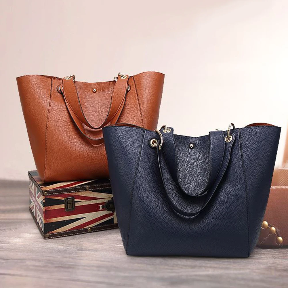 

2019 New Women Crossbody Tote Bag Handbag PU Leather Ladies Large Capacity Messenger Satchel Shoulder Bags Solid Color Zipper