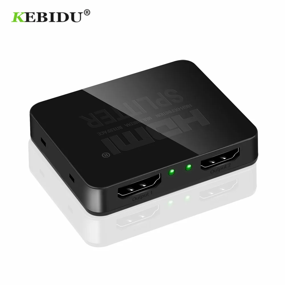 KEBIDU HDMI 1 в 2 out 1080p 4K 1x2 HDCP 3D сплиттер усилитель сигнала питания 4K HDMI разветвитель для HDTV DVD PS3 Xbox