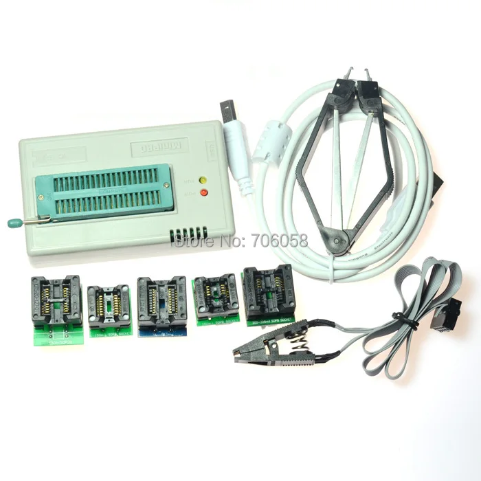

TL866A Programmer 5 HIgh Quality Gold-Plated Adapters IC Socket High Speed TL866 PLCC AVR PIC Bios 51 MCU Flash EPROM Programmer
