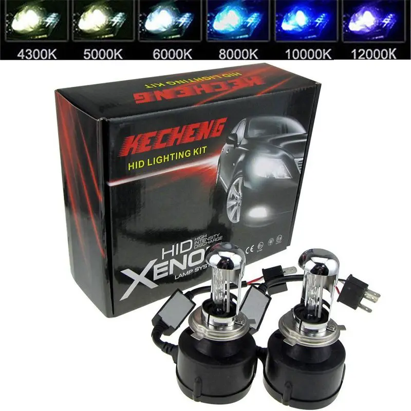 

55W Car Headlight Hid Xenon H4 Lamp Bi-xenon HID Hi Lo H4 High/Low Beam Conversion Kit HB2 9003 6000k 4300k Hid Kit Front Lamp