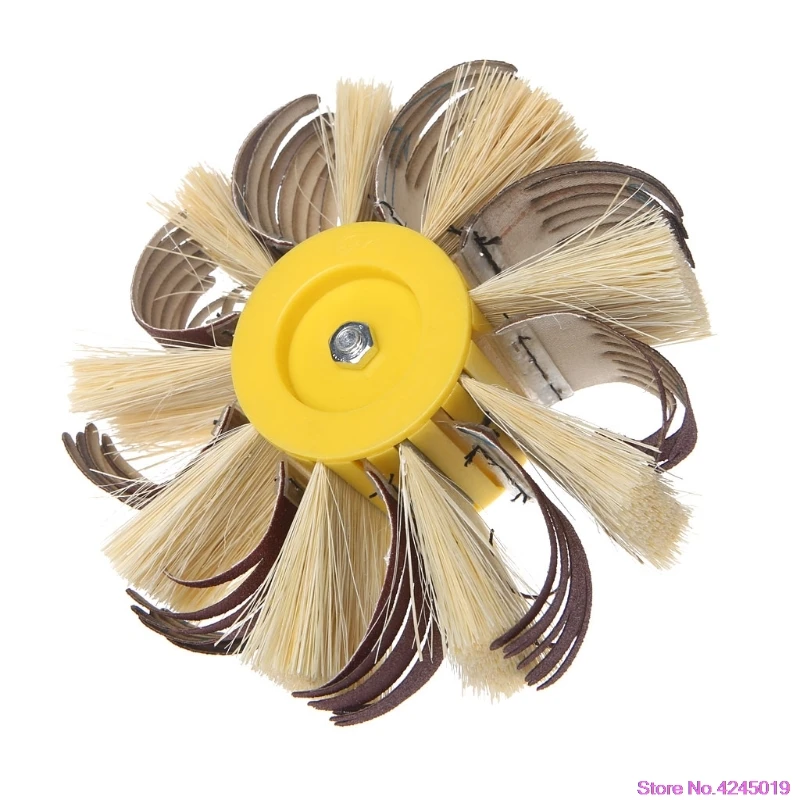 New Shaft Mounted Sisal Emery Cloth Bristle Grinding Buffing Brush Polishing Wheel New Shaft Mounted Sisal Emery Cloth Bristle Grinding Buffing Brush Polishing Wheel