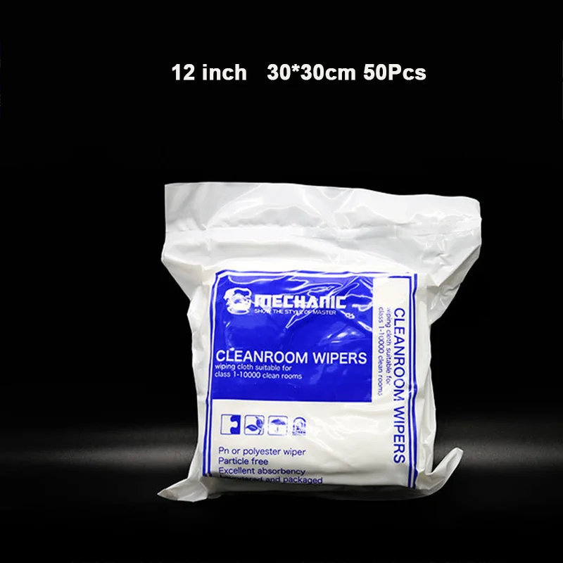 MECHANIC Soft Cleanroom Wiper Anti-Static Non Dust Cloth Fiber for Phone Pad Camera PC Screen Cleaning Class 1-10000 Clean Room