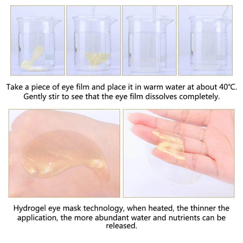 Золотая повязка с улиточным коллагеном для глаз, против отечности, против морщин, гелевые подушечки для глаз, увлажняющие, удаляют темные круги, маска для глаз