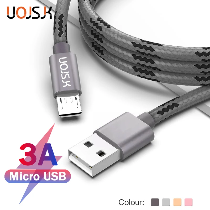 Micro USB кабель 3A Быстрая зарядка Microusb зарядное устройство нейлоновый шнур для samsung huawei Xiaomi LG Andriod Microusb Кабели для мобильных телефонов