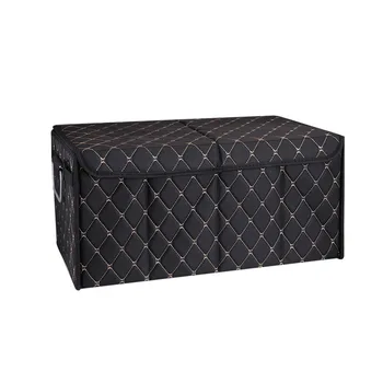 

PU Leather Sewing Car Trunk Organizers Waterproof Back Folding Portable Tool Bag Boot Organiser Auto Collapsible Storage Box