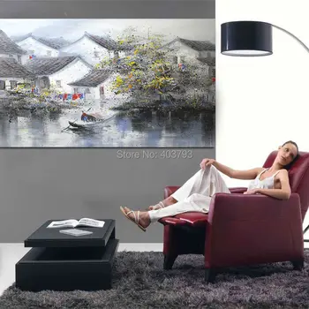 

100% Hand Painted Traditional Chinese Ink Abstract Oil Painting On Canvas Modern Wall Art Picture Painting For Living Room