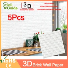 1pc/5pcs 3D Wall Paper Brick Wall Stickers Waterproof DIY Self-Adhesive Decor For Bedroom Kids Room Living Room Wallpaper Paper 1pc/5pcs 3D Wall Paper Brick Wall Stickers Waterproof DIY Self-Adhesive Decor For Bedroom Kids Room Living Room Wallpaper Paper