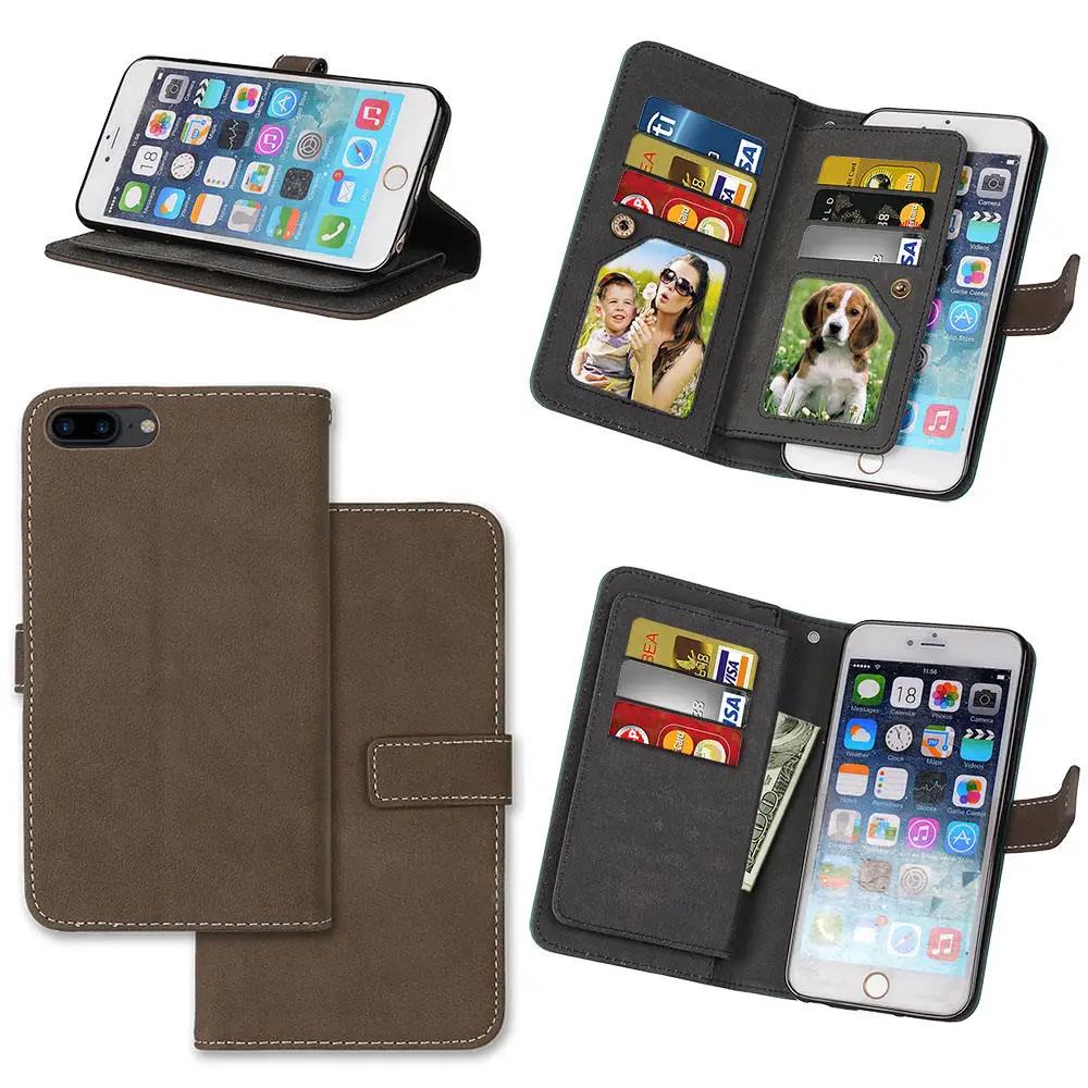 Кожаный чехол для телефона s для Apple Iphone 7 Plus, чехол Fundas для Iphone 7 Plus, чехол Coque, бумажник для карт, защитный чехол для iPhone 7
