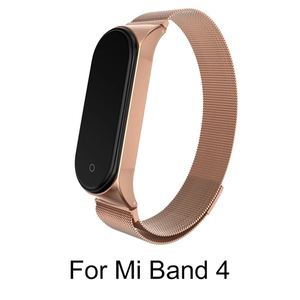 Для mi band 4 металлический магнитный ремешок для Xiaomi mi 3 сменные аксессуары для браслетов браслет для Xiaomi 4 - Цвет: Mi 4 Magnetic Gold