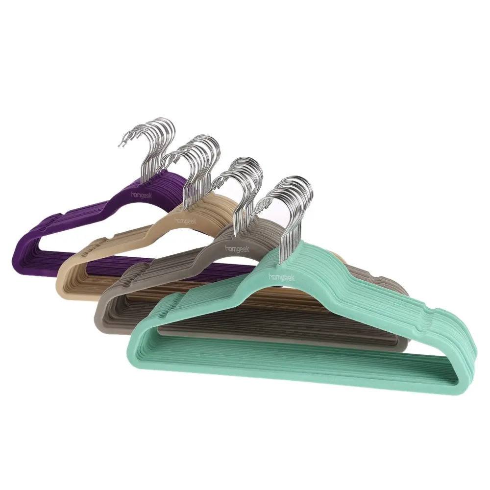 

60PCS Clothes Hangers Non-slip Velvet Clothes Hanger Suit/Shirt/Pants Clothes Rack Coat Outdoor Clothes Drying Rack Hangers