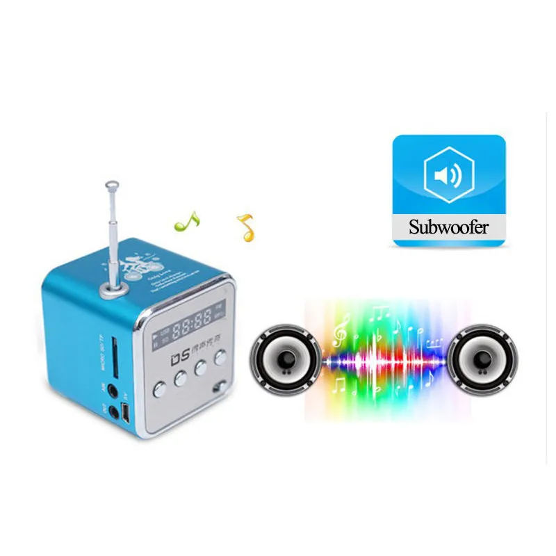Многофункциональный fm радио TDV26 портативный микро USB колонки мобильный телефон