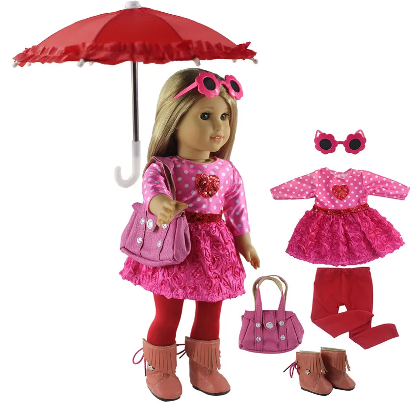 Fashion Doll Clothes Set Toy Clothing Outfit for 18 inch American Doll Casual Clothes Many Style for Choice X114