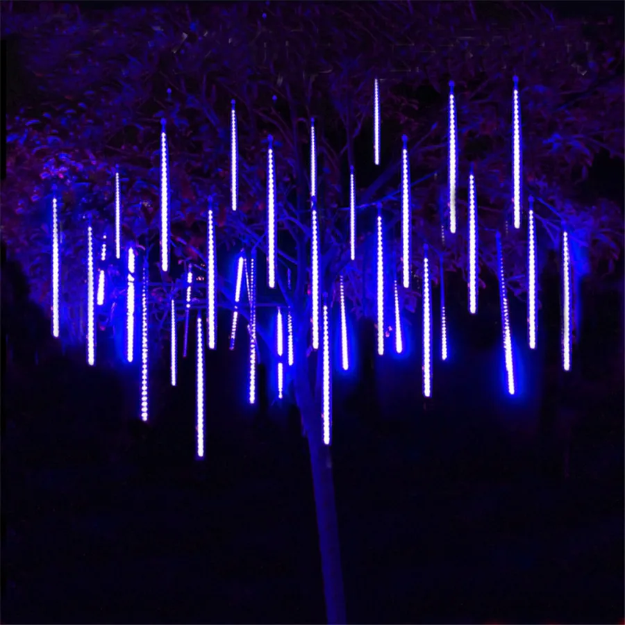 BEIAIDI Connectable Meteor Tube Meteor Shower Rain String 50CM 8 Tubes LED string font b Christmas