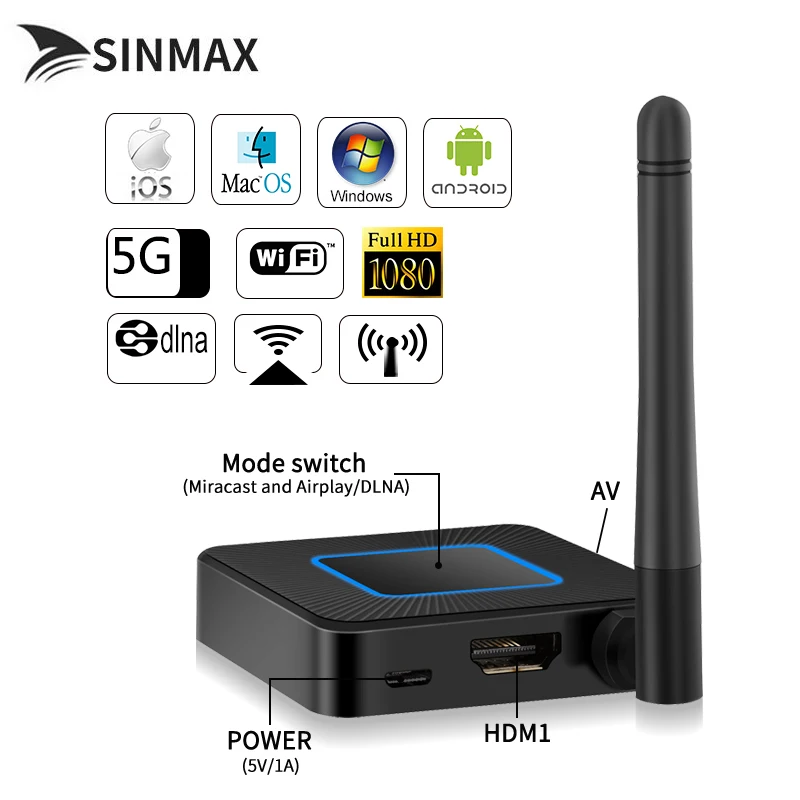 

Miracast TV Stick Q4 Dongle HDMI+AV Mirroring Crome Cast HDMI WiFi Display Receiver Miracast Google Chromecast 2 Mini PC Android
