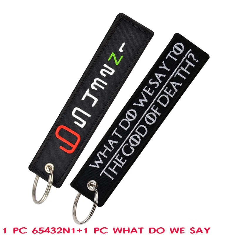 Fashion Bijoux 6 5 4 3 2 N 1 Launch Key Chain Keychain for Motorcycles and Cars Gifts Embroidery Key Fobs OEM Keychain2
