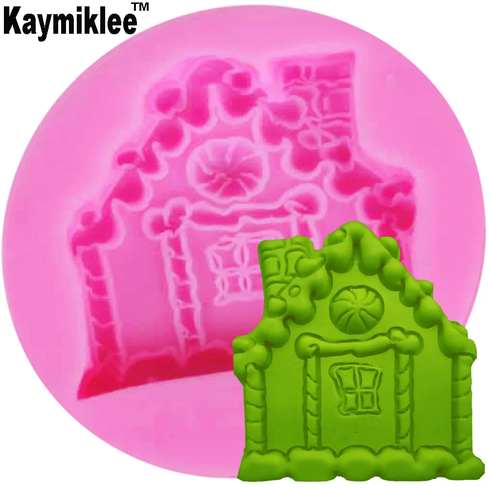 F1039 Christmas House Silicone Mold Fondant Molds Cake Decorating Tools