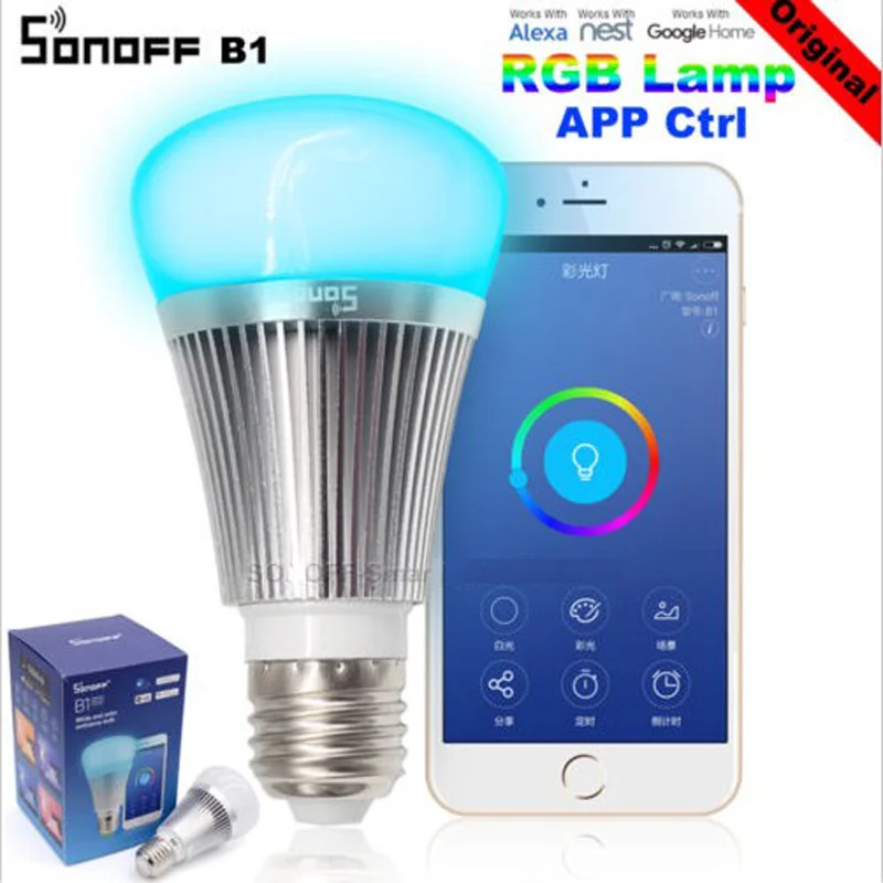 Sonoff B1 Led Bulb Dimmer Wifi Smart Light Bulbs Remote ...