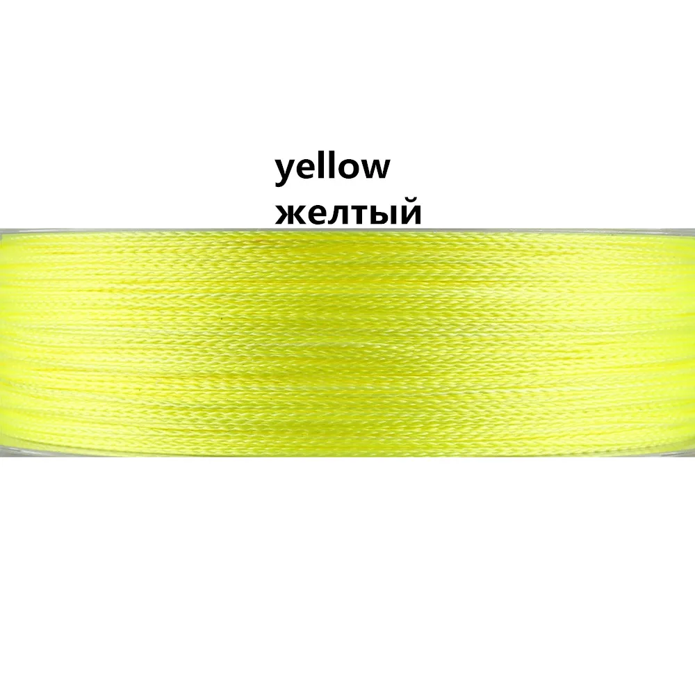 DNDYUJU 100 м 4X плетеная рыболовная леска 10 цветов супер PE леска прочная Рыболовная - Цвет: Light yellow