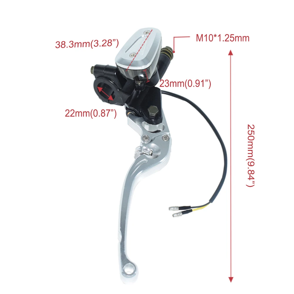7/" 22 мм CNC алюминиевый мотоциклетный главный цилиндр тормозной муфты рычаг резервуар Универсальный Регулируемый ATV для Yamaha Honda Suzuki