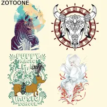 ZOTOONE мультфильм нашивки в виде животных железа на теплопередачи патчи для детской одежды DIY полосы аппликация на футболку на заказ стикер E