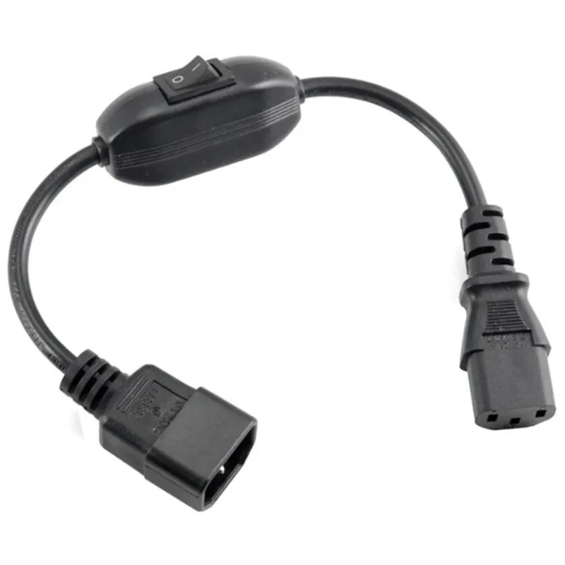 Новейший IEC 320 PDU UPS C14 штекер на C13 гнездо конвертер Удлинитель силовой кабель +