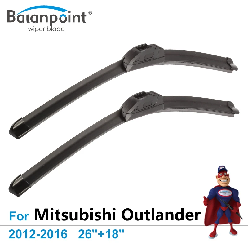 Wiper Blades For Mitsubishi Outlander 2012 2016 26"+18", Set of 2pcs, Windshield Wipers