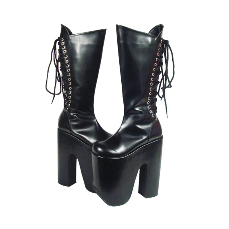 Talons 20 Fille Haute Femme Bagatelle Femmes Pompes Lady blanc 47 Angéliques rouge Moto Bottes Mentions Cm Légales Lolita Chaussures Noir Punk 33 Super Mori q7wv6tnH