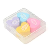 Kicute 4 шт./компл. красочный в форме сердца резиновый ластик для детей подарок школьные принадлежности прекрасные канцелярские товары студенческие Детские призы, подарок