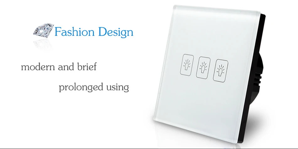 Сенсорный выключатель ЕС Стандартный черный, белый цвет золотого цвета с украшением в виде кристаллов Стекло Панель Сенсорный экран настенный выключатель для светодиодные лампы 1/2 способ 1/2/3