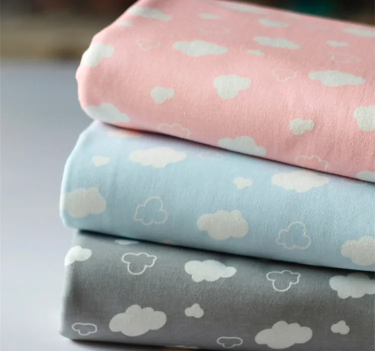 100x190 см облачная детская мягкая хлопковая эластичность вязанная хлопковая ткань для шитья жира одеяло ing Лоскутная Пижама "сделай сам" нижнее белье Одеяло