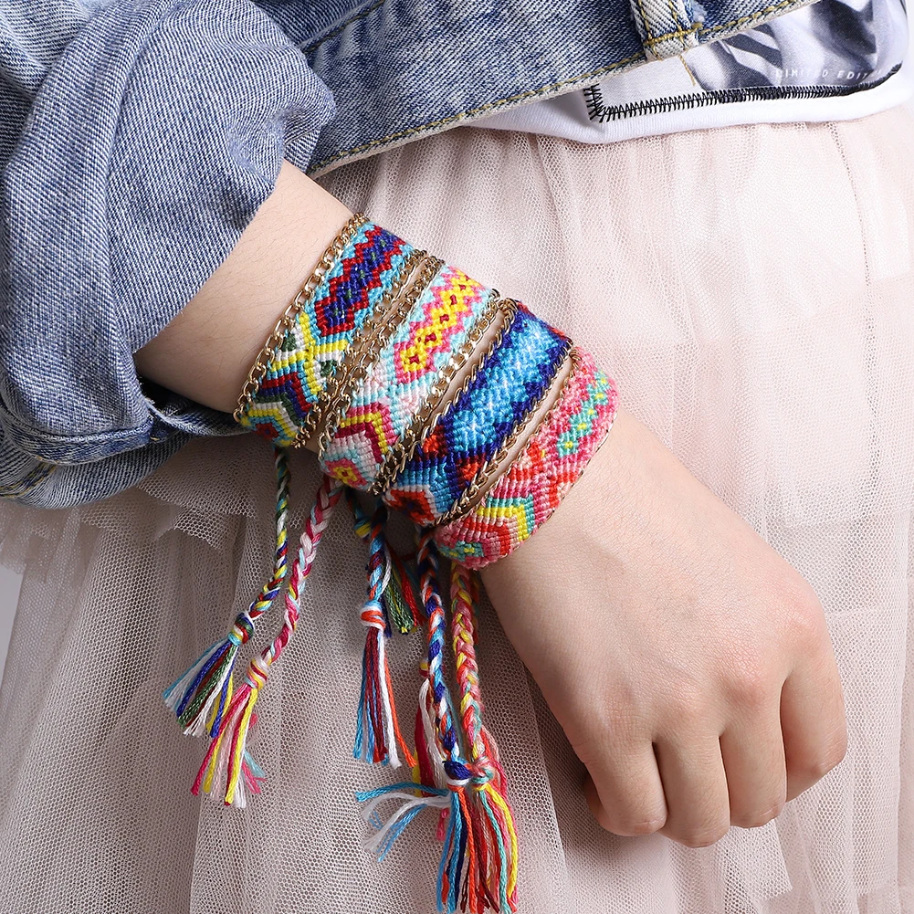 

Ethnic High Quality Rope Wide Bracelets for Women 2019 Temperament Charm Fashion Unique Bracelet Daily Life Present Holiday Date