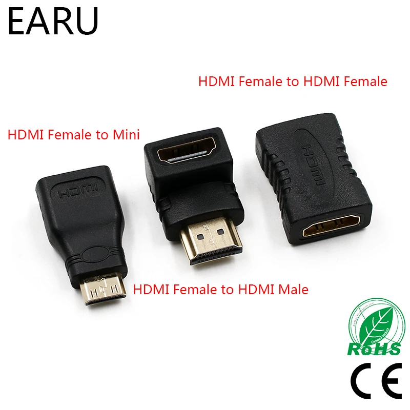 Переходник HDMI штекер гнездо адаптер 4K конвертер удлинитель 90 градусов