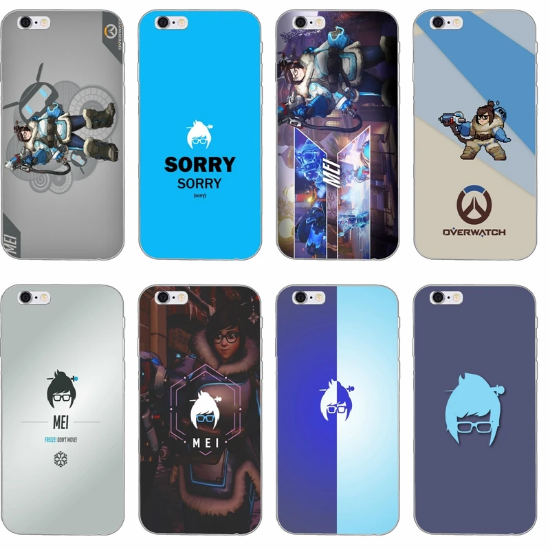 

popular game Overwatch OW Character Mei slim tpu Soft phone case For LG G2 G3 mini spirit G4 G5 G6 K4 K7 K8 K10 2017 V10 V20