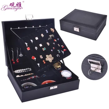 

Caixa Organizadora Sale Porte Bijoux Free Shipping 2019 New View, Product 207-57 Promotional View Box Double Ring Jewelry Boxes