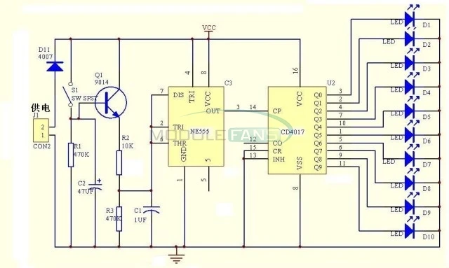 NE555 CD4017 Bricolaje Trousse Electronica производство Lucky роторный набор компонентов 3,5-6 V колесо фортуны