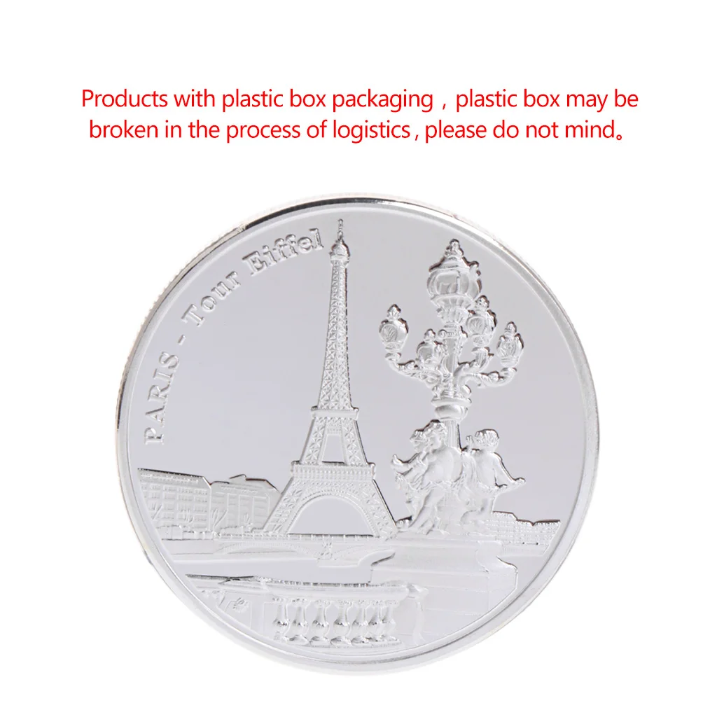 

Pretty Commemorative Coin Paris Tower Building Collection Arts Gifts Alloy