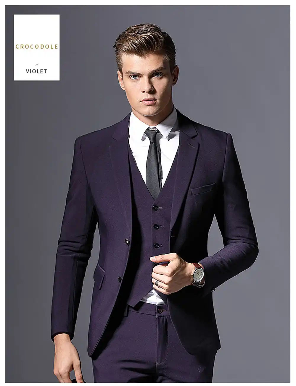 Purple tuxedo dress Outlet